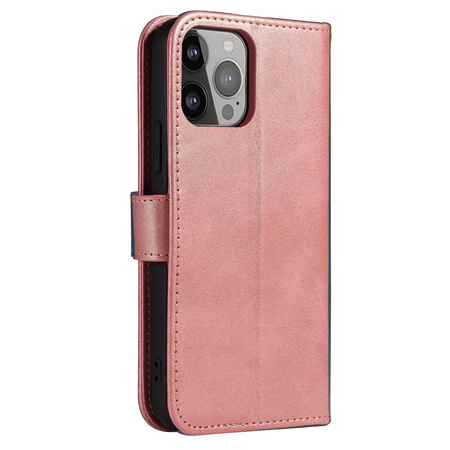 Magnet Case etui do Xiaomi Redmi Note 12 5G / Poco X5 5G pokrowiec z klapką portfel podstawka różowe