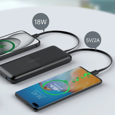 CHOETECH POWERBANK B654 10000MAH DO MICRO USB DO LIGHTNING Z WBUCZONYM
