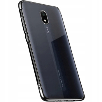 HURTEL POKROWIEC CLEAR COLOR DO XIAOMI REDMI 8A ŻELOWY Z RAMKĄ METALICZNĄ