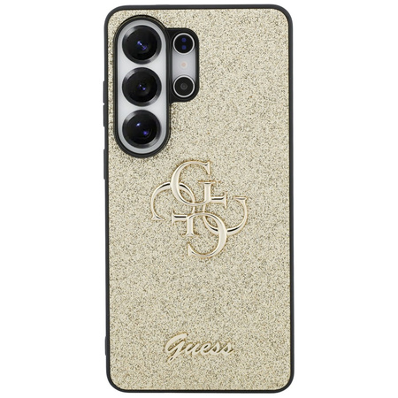 Etui Guess Fixed Glitter Big 4G Metal Logo do Samsung Galaxy S26 Ultra złoty