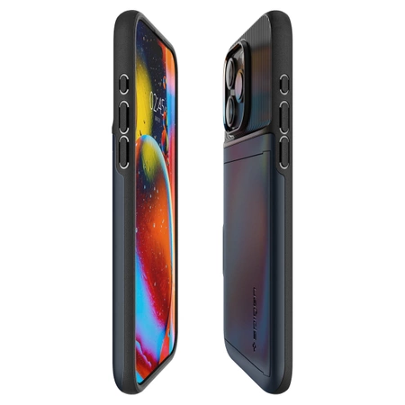 Etui Spigen Slim Armor CS do iPhone 15 Pro - niebieskie