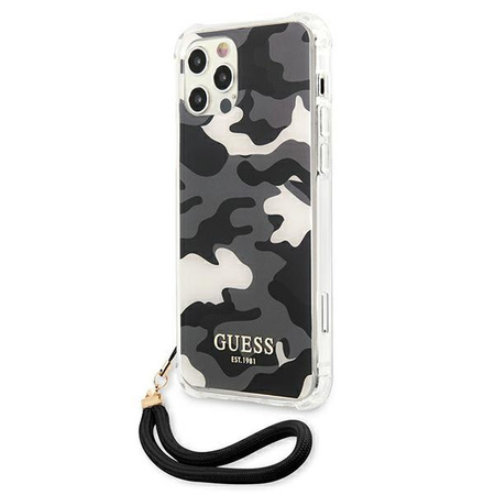 Guess GUHCP12MKSARBK iPhone 12/12 Pro 6,1" czarny/black hardcase Camo Collection