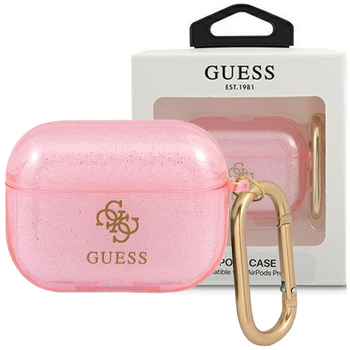 Guess GUAPUCG4GP AirPods Pro cover różowy/pink Glitter Collection
