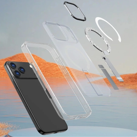 HURTEL ETUI HYBRID ARMOR X DO IPHONE 17 PRO MAX Z PODSTAWKĄ MAGNETYCZNE
