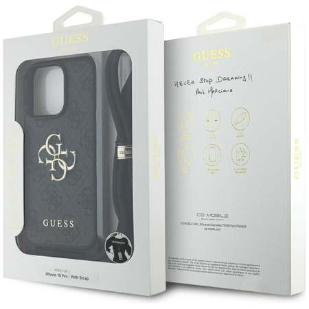 GUESS ETUI TPU CASE DO IPHONE 16 PRO Z LOGO BIG CROSSBODY POKROWIEC
