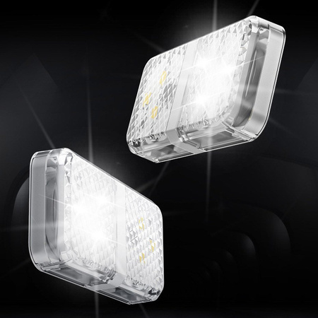 Baseus zestaw 2x ostrzegawcza lampka LED do drzwi samochodu biały (CRFZD-02)