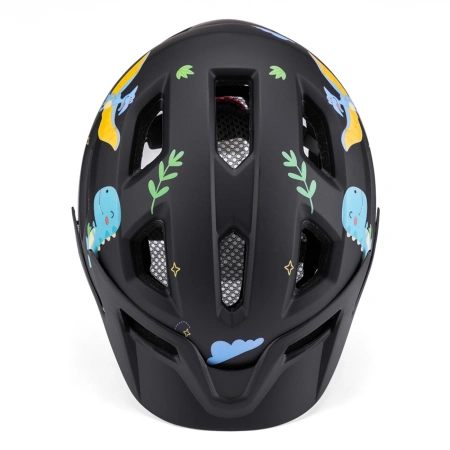 Kask rowerowy dziecięcy MTB Wozinsky z odpinanym daszkiem 48-52 cm - czarny