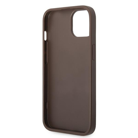 Guess GUHCP15MG4GFBR iPhone 15 Plus 6.7" brązowy/brown hard case 4G Metal Gold Logo
