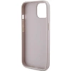 Etui Guess Leather 4G Triangle Strass do iPhone 15 - różowe