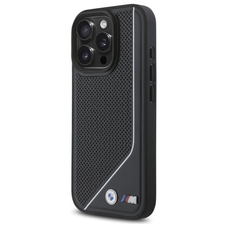 BMW BMHMP16L23PUCPK iPhone 16 Pro6.3 czarny/black hardcase M Perforated Twisted Line MagSafe
