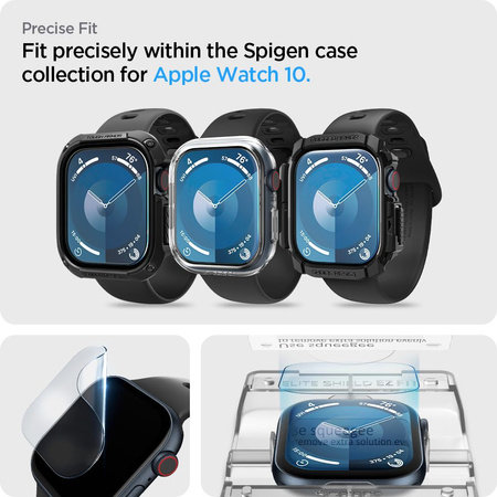 SPIGEN FOLIA ELITE SHIELD DO APPLE WATCH 10 (46 MM) OCHRONA EKRANU 2 SZTUKI