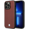 Etui BMW BMHMP14X22RFGR na iPhone 14 Pro Max burgundowy/burgundy Leather Diamond Pattern MagSafe