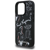 Etui Karl Lagerfeld Grained Pattern & Logo MagSafe do iPhone 16 Pro czarny
