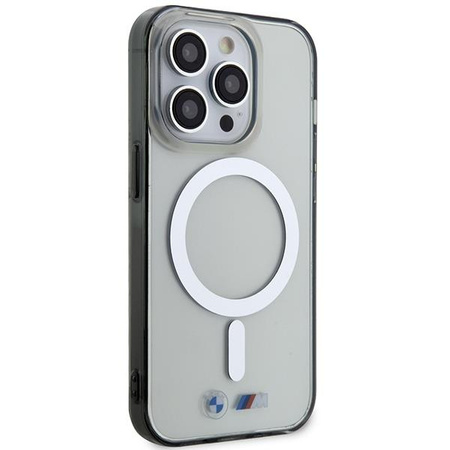 Etui BMW BMHMP14XHCRS na iPhone 14 Pro Max 6.7" - przezroczyste hardcase Silver Ring MagSafe