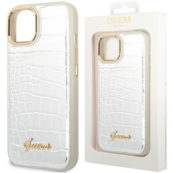 Guess GUHCP14MHGCRHS iPhone 14 Plus 6,7" srebrny/silver hardcase Croco Collection
