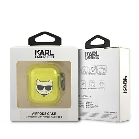 Karl Lagerfeld KLA2UCHFY AirPods cover żółty/yellow Choupette