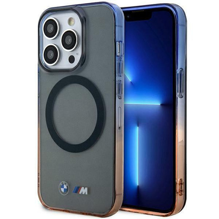 Etui BMW BMHMP14XHTGE na iPhone 14 Pro Max 6.7" - szare hardcase Gradient Bumper MagSafe