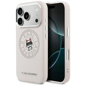 Etui Karl Lagerfeld Point & Choupette    Sketch MagSafe do iPhone 17 Pro Max różowy
