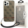 Guess GUOHCP14MH4STW iPhone 14 Plus 6,7" brązowy/brown hardcase 4G Print Strap