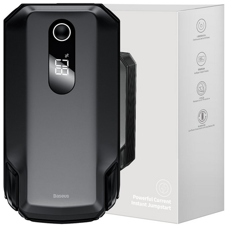 Baseus powerbank Power Starter Jump Starter urządzenie rozruchowe booster 20000mAh 12V (2000A / 1000A) + kable krokodylki czarny (CGNL020001)