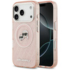 Etui Karl Lagerfeld IML Glitter Karl & Choupette Heads Logo MagSafe do iPhone 17 Pro różowy