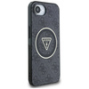 GUESS ETUI IML METAL GLITTER 4G CIRCLE TRIANGLE DO MAGSAFE DO IPHONE 16E