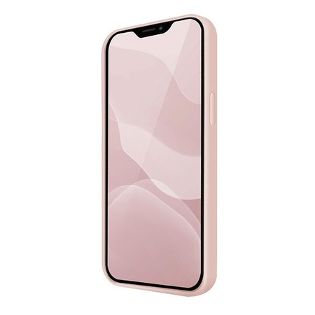 Etui Uniq Lino Hue na iPhone 12 Pro Max - różowe Antimicrobial