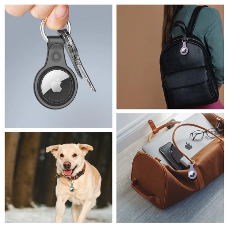 DUX DUCIS ZESTAW 4X SILIKONOWE ETUI BRELOK CASE DO APPLE AIRTAG ZAWIESZKA