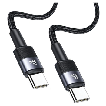 USAMS KABEL USB-C NA USB-C 60W DO TELEFONÓW SZYBKIE ŁADOWANIE 1,2M STALOWY