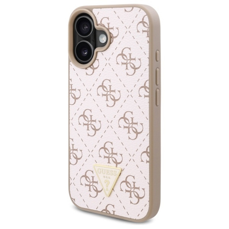 GUESS ETUI DO IPHONE 16 6.1' HARDCASE NEW 4G TRIANGLE Z METALOWYM LOGO