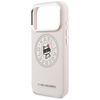 Etui Karl Lagerfeld Point & Choupette Sketch MagSafe do iPhone 17 Pro Max różowy