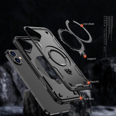 HURTEL ETUI HYBRID ARMOR DO IPHONE 16 PLUS Z DO MAGSAFE POKROWIEC PROTEKCJA