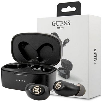 Guess słuchawki Bluetooth GUTWSJL4GBK TWS + stacja dokująca czarny/black 4G