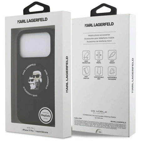 KARL LAGERFELD ETUI SILIKONOWE KARL&CHOUPETTE RING MAGSAFE DO IPHONE 17