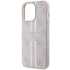 Etui Guess GUHMP13LP4RPSP na iPhone 13 Pro / 13 - różowe 4G Printed Stripes MagSafe