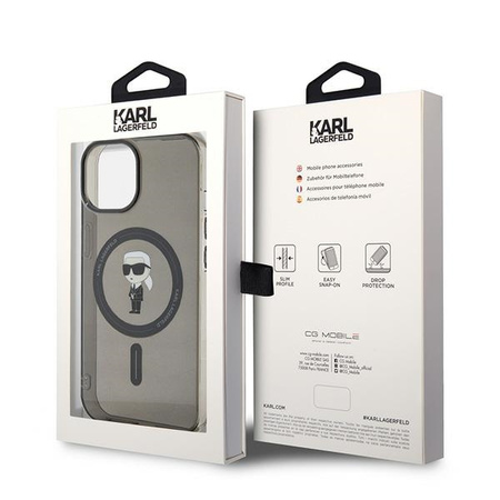KARL LAGERFELD ETUI DO IPHONE 15 14 13 6.1 HARDCASE IML IKONIK DO MAGSAFE