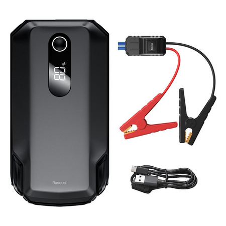 Baseus powerbank Power Starter Jump Starter urządzenie rozruchowe booster 20000mAh 12V (2000A / 1000A) + kable krokodylki czarny (CGNL020001)