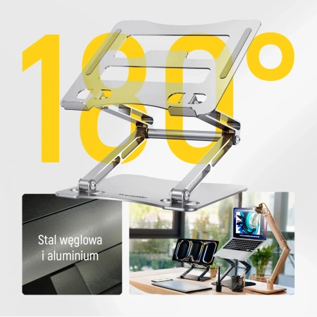 WOZINSKY PODSTAWKA ALUMINIOWA 15 6 CALA Z PODSTAWKĄ DO SMARTFONA ZESTAW