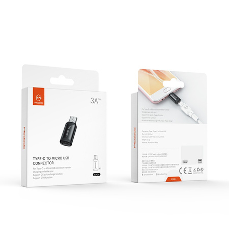 MCDODO ADAPTER PRZEJŚCIÓWKA USB-C DO MICRO USB NA USB TYP C 3A 480MBPS