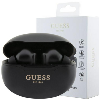 Słuchawki Bluetooth Guess GUTWST50EK TWS + stacja dokująca - czarne Classic EST