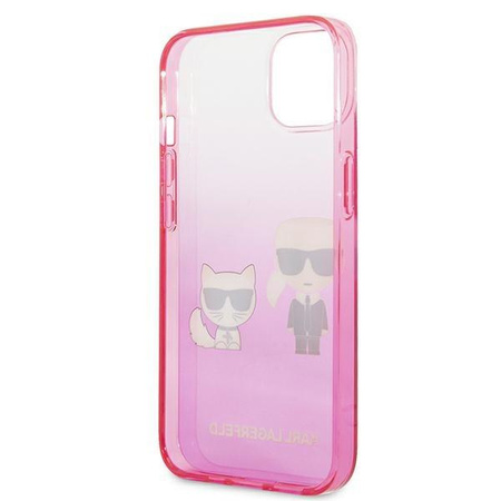 Karl Lagerfeld KLHCP13STGKCP iPhone 13 mini 5,4" hardcase różowy/pink Gradient Ikonik Karl & Choupette