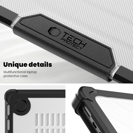 TECH-PROTECT SMARTSHELL PRO MACBOOK PRO 14 M1 / M2 / M3 / M4 / M5 2021-2025 BLACK/CLEAR