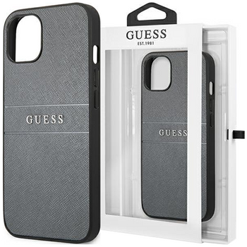 Guess GUHCP13SPSASBGR iPhone 13 mini 5,4" szary/grey Saffiano Strap
