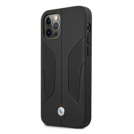 Etui BMW BMHCP12MRSCSK iPhone 12/12 Pro 6,1" czarny/black hardcase Leather Perforate Sides