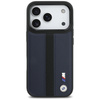 Etui BMW M Perforated Stripe Logo MagSafe do iPhone 17 Pro granatowy