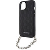 Etui Karl Lagerfeld Saffiano Monogram Chain KLHCP14SSACKLHPK na iPhone 14 - czarne