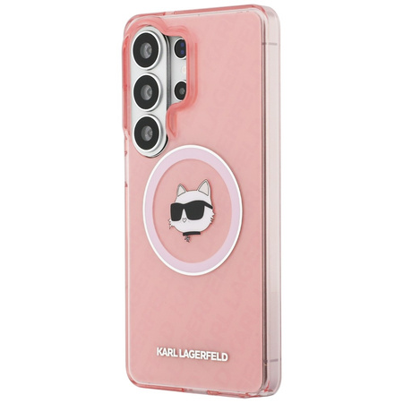 Etui Karl Lagerfeld IML Repeated         Choupette MagSafe do Samsung Galaxy S26 Ultra różowy