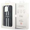 Etui Guess GUHMP14LP4RPSK na iPhone 14 Pro - czarne 4G Printed Stripes MagSafe