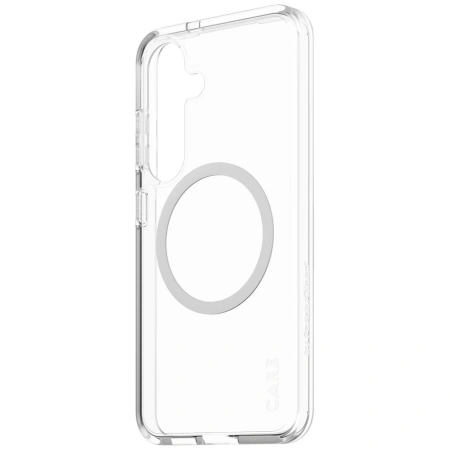 Etui CARE by PanzerGlass Flagship Urban Combat White QI do Samsung Galaxy S25 - przezroczysty