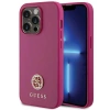 Etui Guess Strass Metal Logo do iPhone 15 Pro - różowe